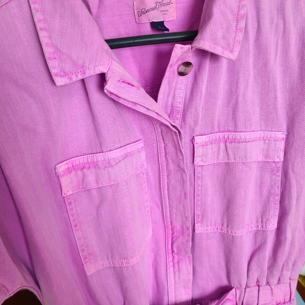 Universal Thread Pink Women  Pink Jumpsuit Size 8 Barbie Pink - Picture 5 of 15